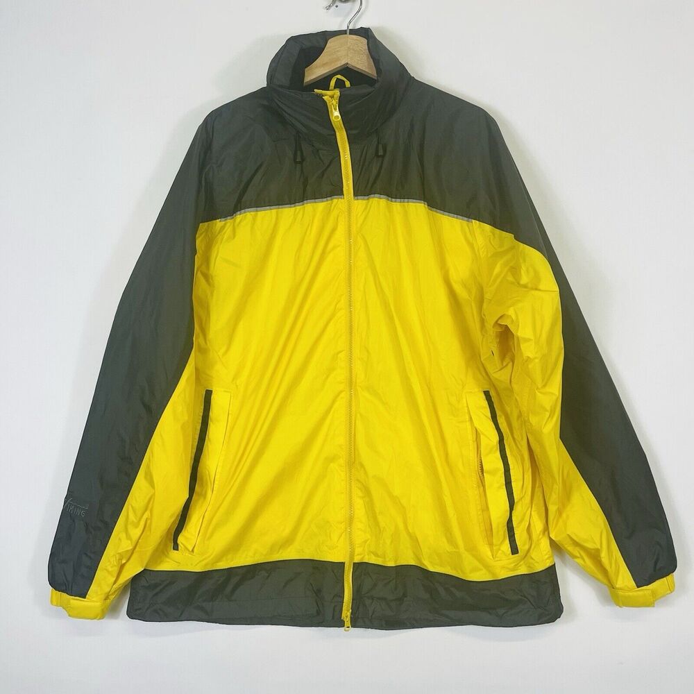 Viking Windigo Rain Jacket Men's 2XL Yellow Black Packable Mesh‎ Lined Hooded